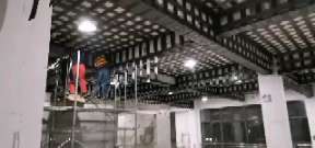 海安一商场梁，楼板碳纤维加固施工